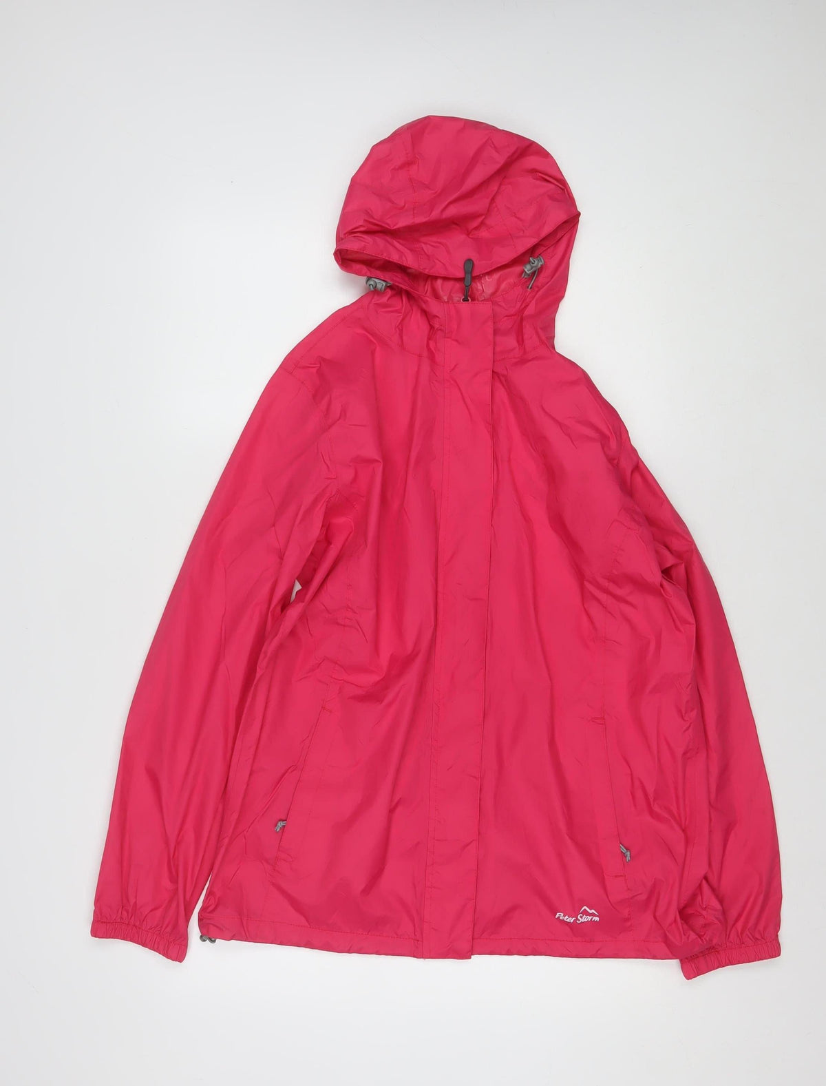 Peter Storm Women's Pink Size 14 Hooded Long Rain Coat Jacket