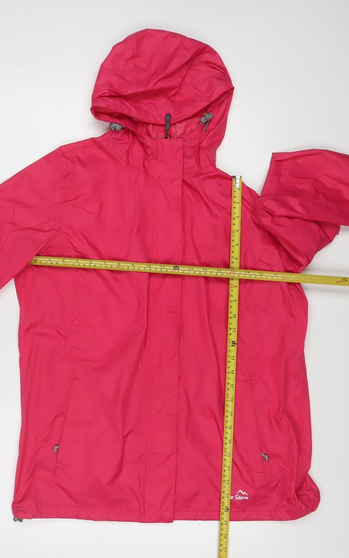 Peter Storm Women's Pink Size 14 Hooded Long Rain Coat Jacket
