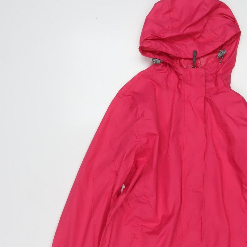 Peter Storm Women's Pink Size 14 Hooded Long Rain Coat Jacket