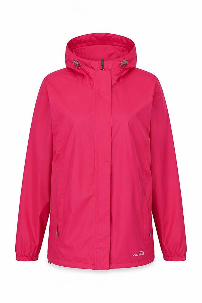 Peter Storm Women's Pink Size 14 Hooded Long Rain Coat Jacket