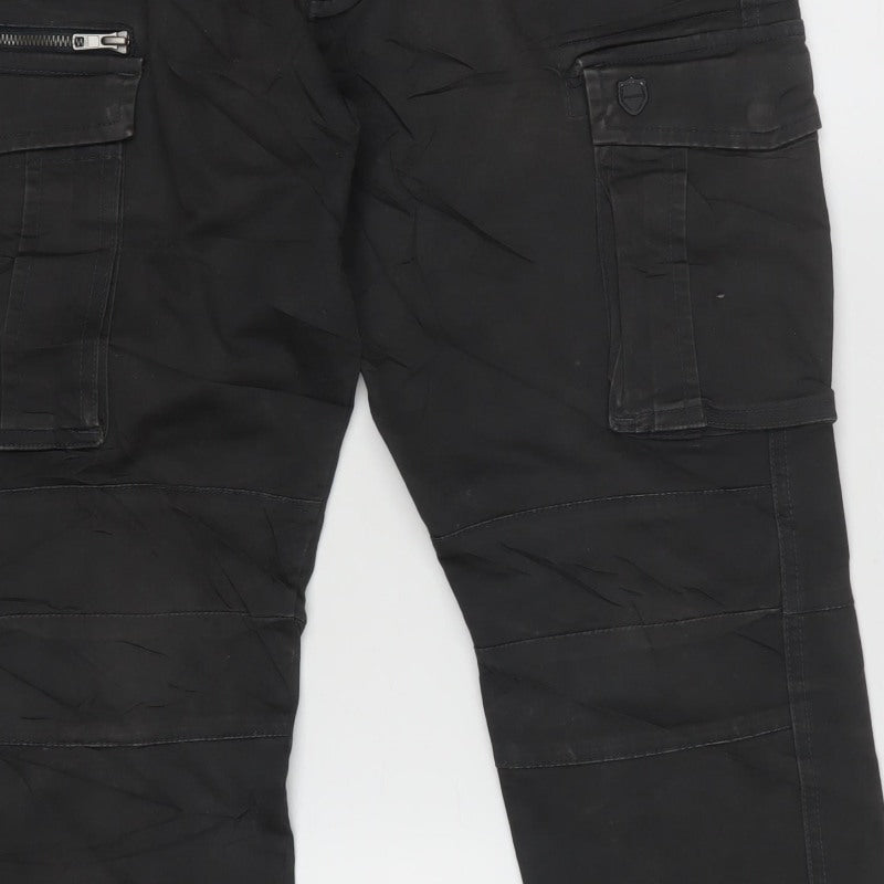 883 Police Men’s Grey W30 Slim Straight Cargo Jeans Denney