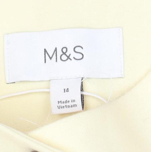 M&S Women Yellow Size 14 Four Button Single-Breasted Suit Waistcoat