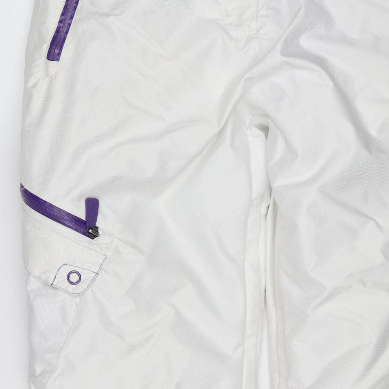 No Fear Women's White Size 10 Snow Pants Ski Trousers Insulated