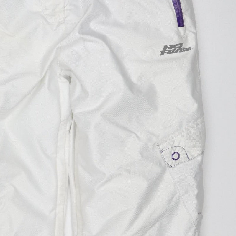 No Fear Women's White Size 10 Snow Pants Ski Trousers Insulated