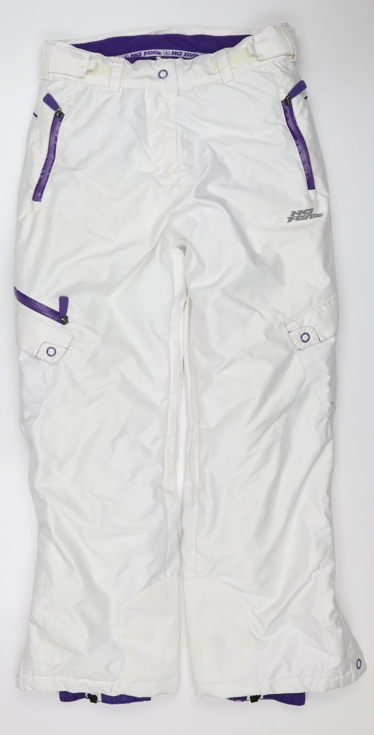 No Fear Women's White Size 10 Snow Pants Ski Trousers Insulated
