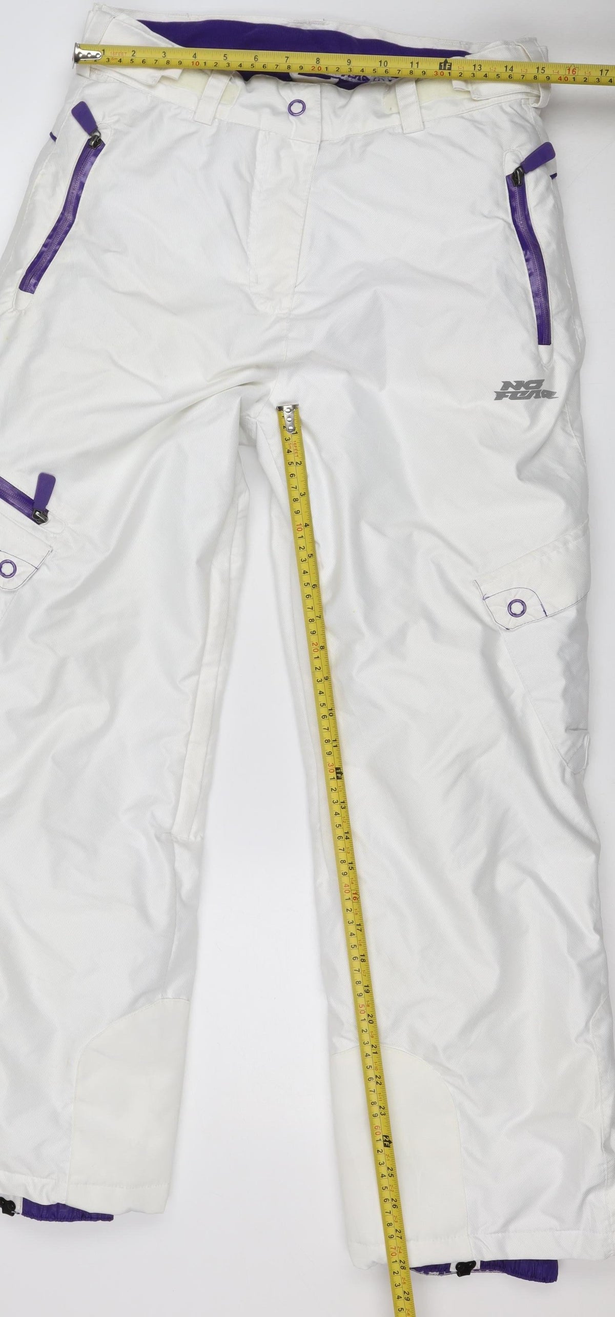 No Fear Women's White Size 10 Snow Pants Ski Trousers Insulated