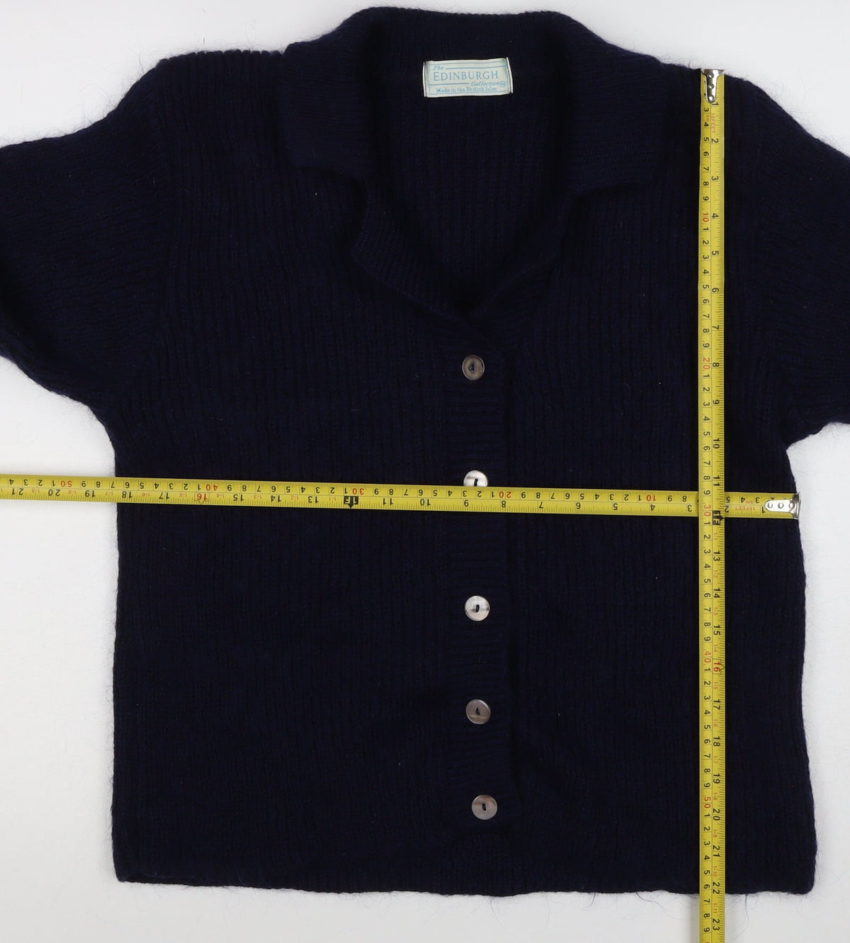 Edinburgh Collection Women’s Navy Alpaca Blend Cardigan Size S