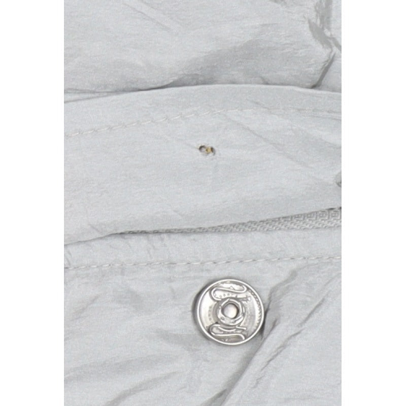 7 For All Mankind Women's Grey Hooded Windbreaker Jacket Size S