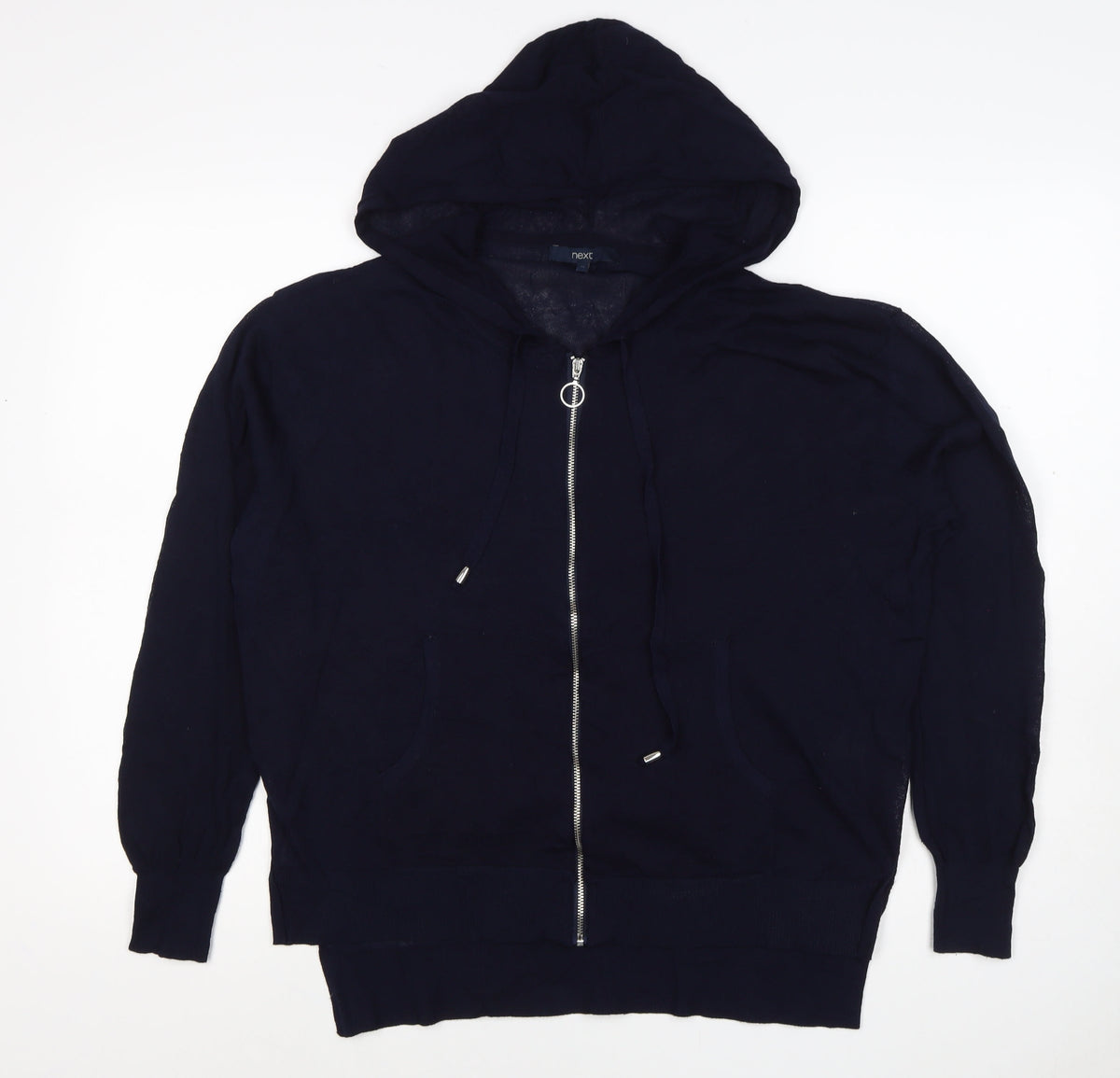 Next Women’s Navy Blue UK 12 Full Zip Hooded Hoodie Pockets