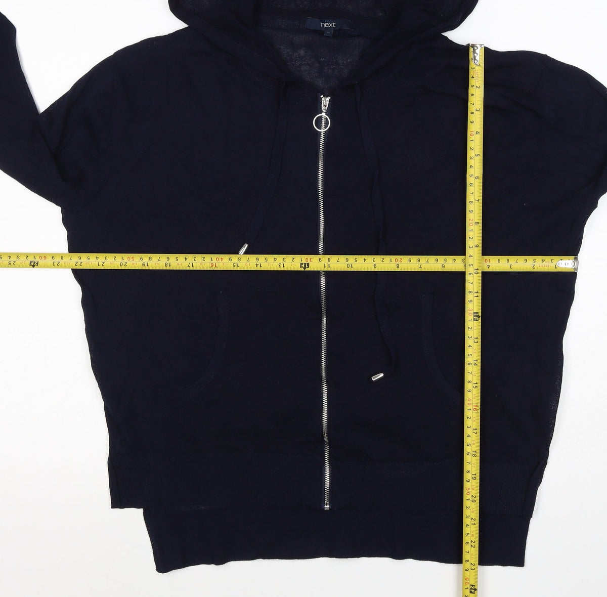 Next Women’s Navy Blue UK 12 Full Zip Hooded Hoodie Pockets