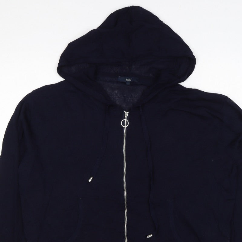 Next Women’s Navy Blue UK 12 Full Zip Hooded Hoodie Pockets