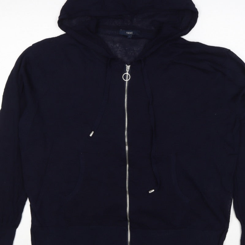 Next Women’s Navy Blue UK 12 Full Zip Hooded Hoodie Pockets