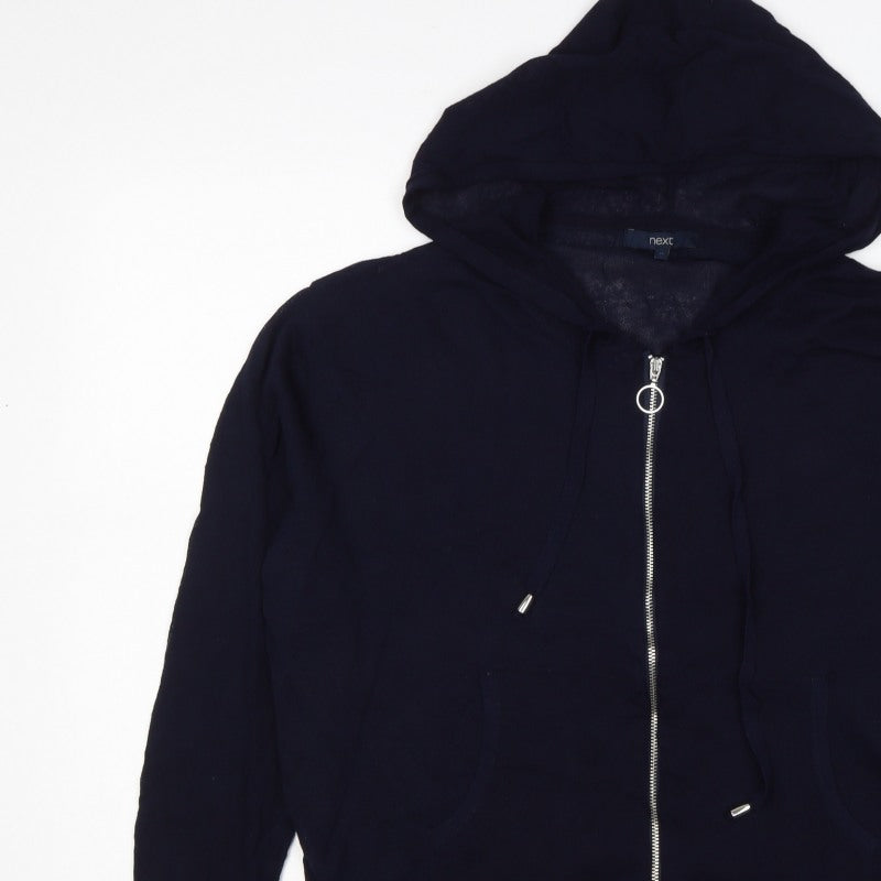 Next Women’s Navy Blue UK 12 Full Zip Hooded Hoodie Pockets