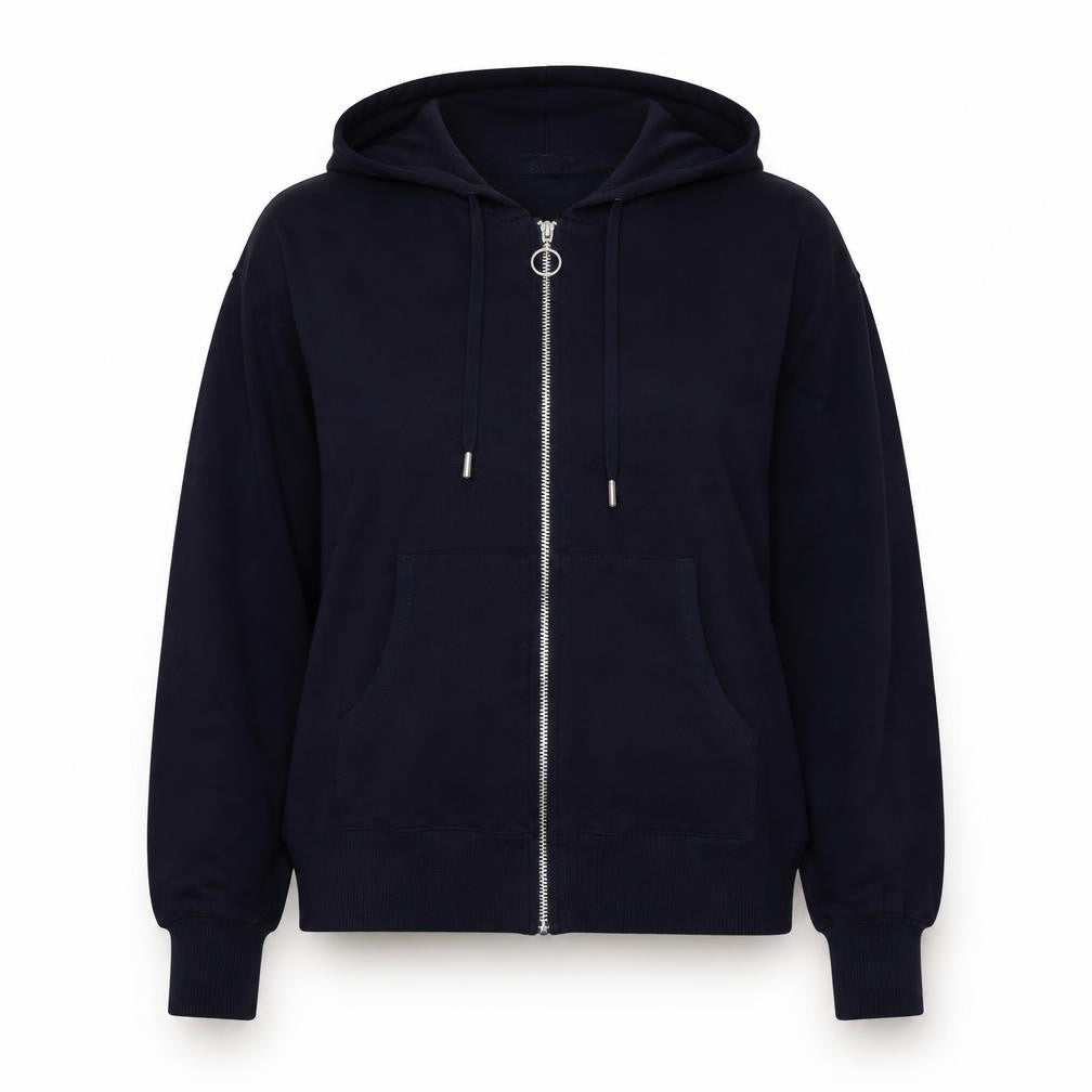 Next Women’s Navy Blue UK 12 Full Zip Hooded Hoodie Pockets