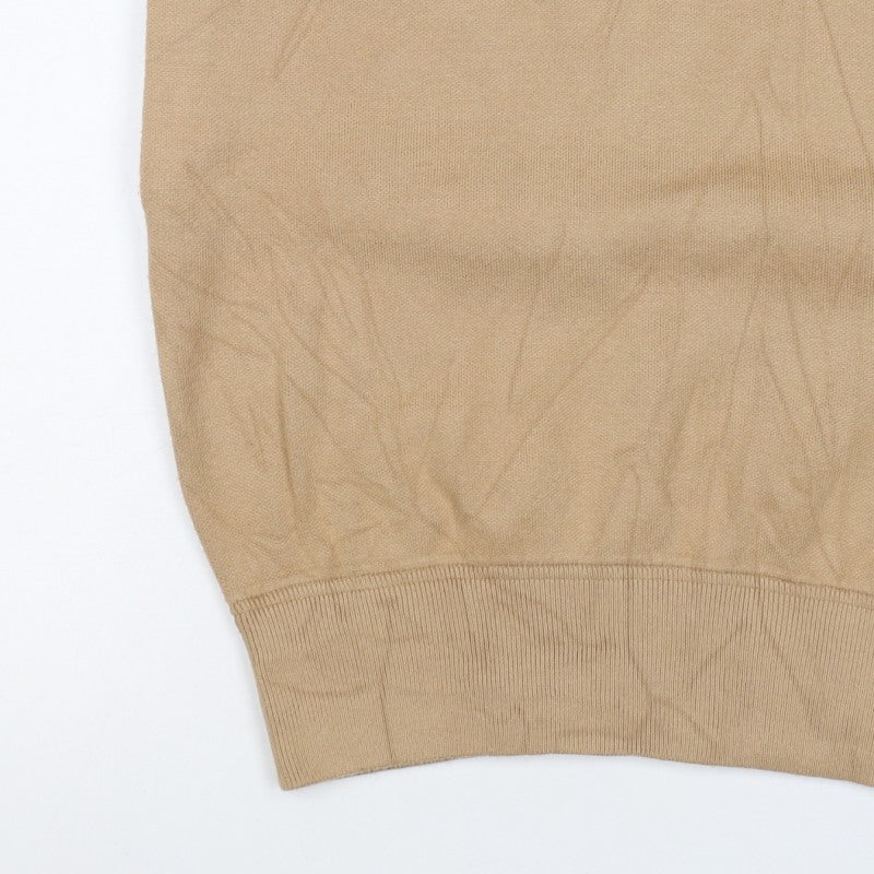 Zara Women Beige S Crew Neck Lightweight Knit Pullover Jumper