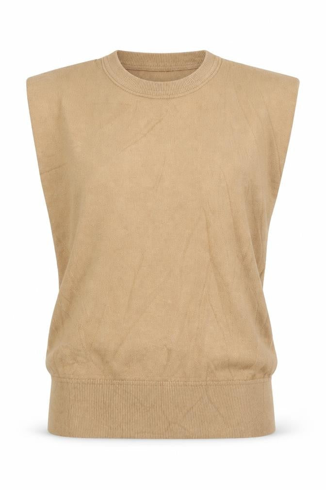Zara Women Beige S Crew Neck Lightweight Knit Pullover Jumper
