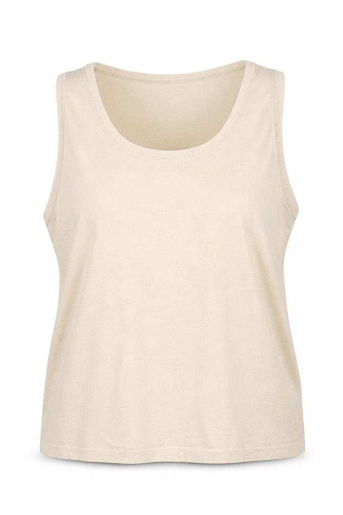 H&M Women Ivory UK 18 Silk Cotton Fine Knit Basic T-Shirt