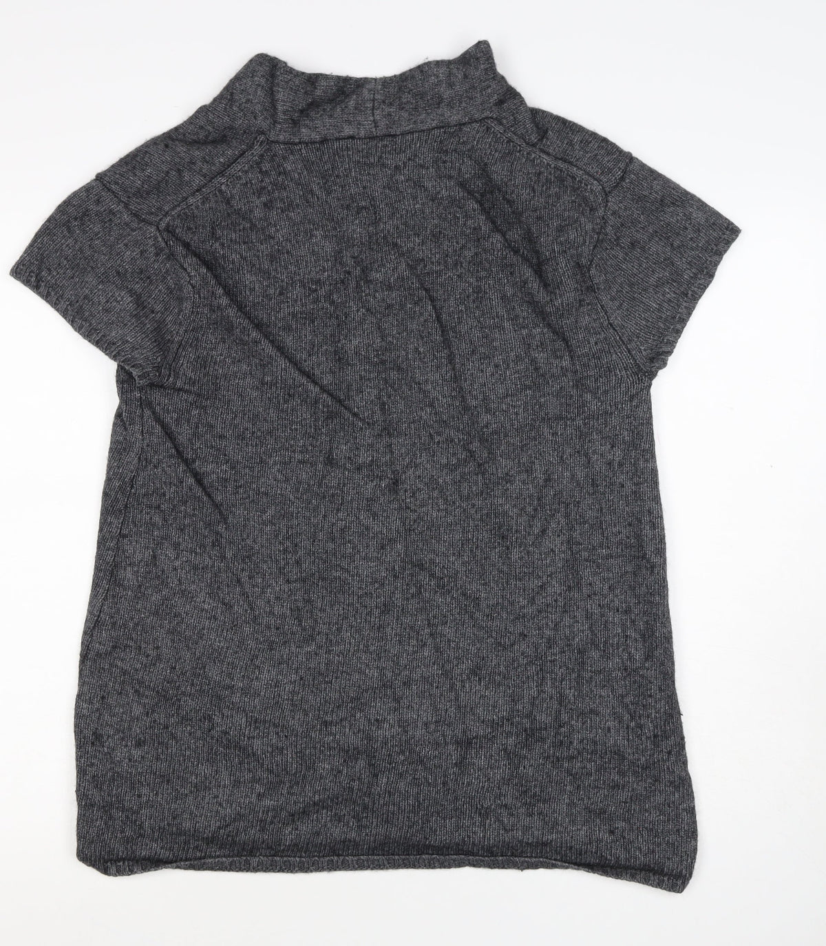 East Women’s Grey Wool Cashmere Angora Cable Knit Cardigan UK 10