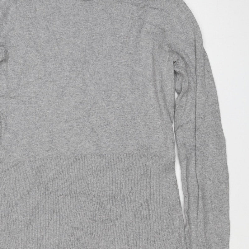 Massimo Dutti Women Grey S Cashmere Blend Knit Jumper Dress