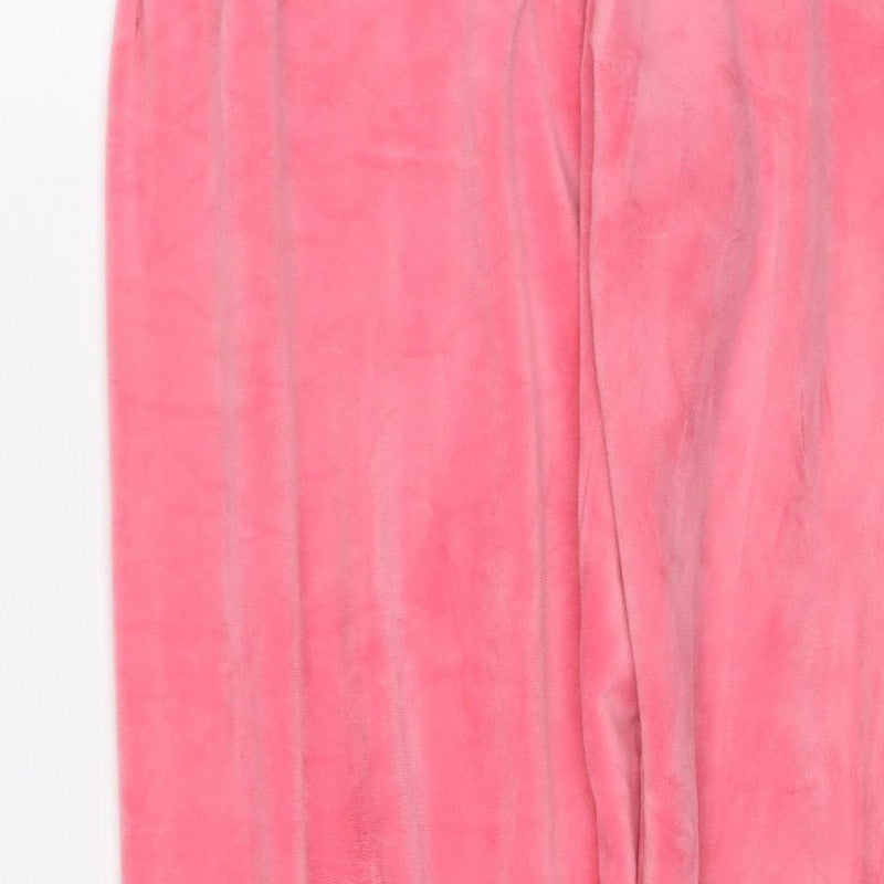 Juicy Couture Girls Pink 12-13 Years Velour Jogger Track Pants Logo