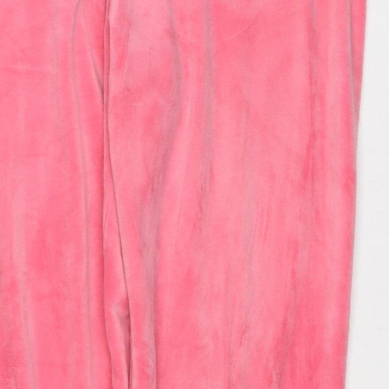 Juicy Couture Girls Pink 12-13 Years Velour Jogger Track Pants Logo