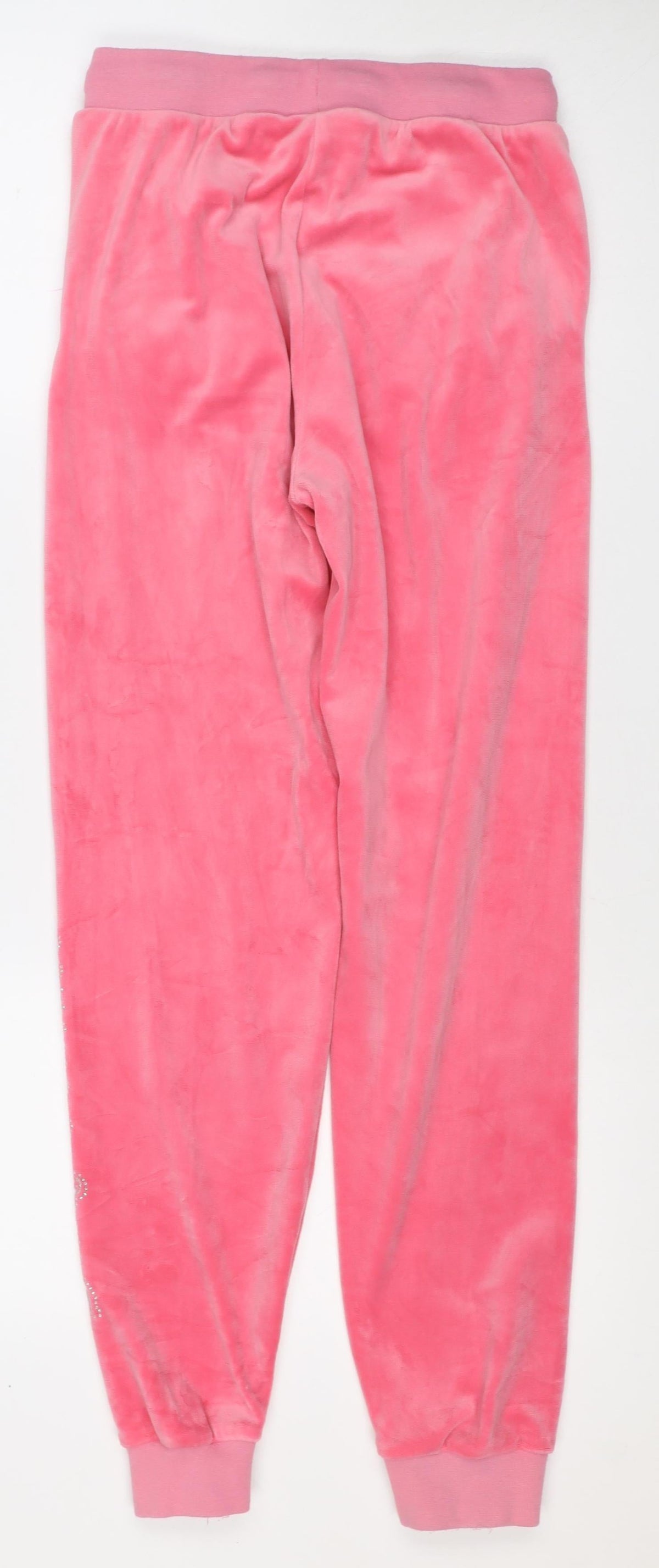 Juicy Couture Girls Pink 12-13 Years Velour Jogger Track Pants Logo