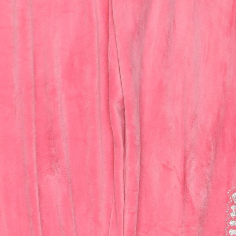 Juicy Couture Girls Pink 12-13 Years Velour Jogger Track Pants Logo