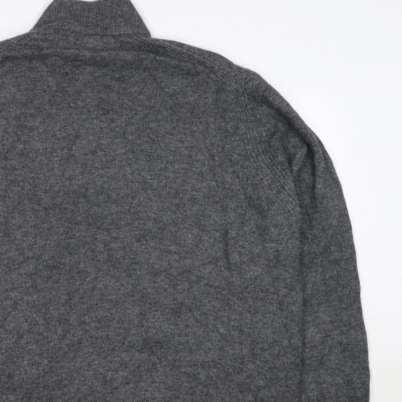 Union Workwear Inc. Men’s Grey 3XL Half Zip High Neck Wool Blend Jumper