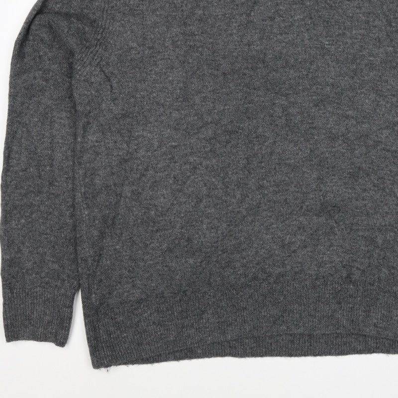 Union Workwear Inc. Men’s Grey 3XL Half Zip High Neck Wool Blend Jumper