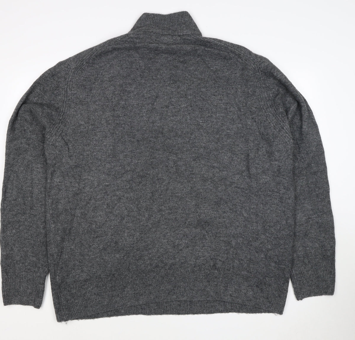 Union Workwear Inc. Men’s Grey 3XL Half Zip High Neck Wool Blend Jumper