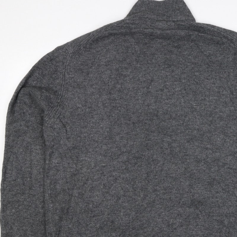 Union Workwear Inc. Men’s Grey 3XL Half Zip High Neck Wool Blend Jumper