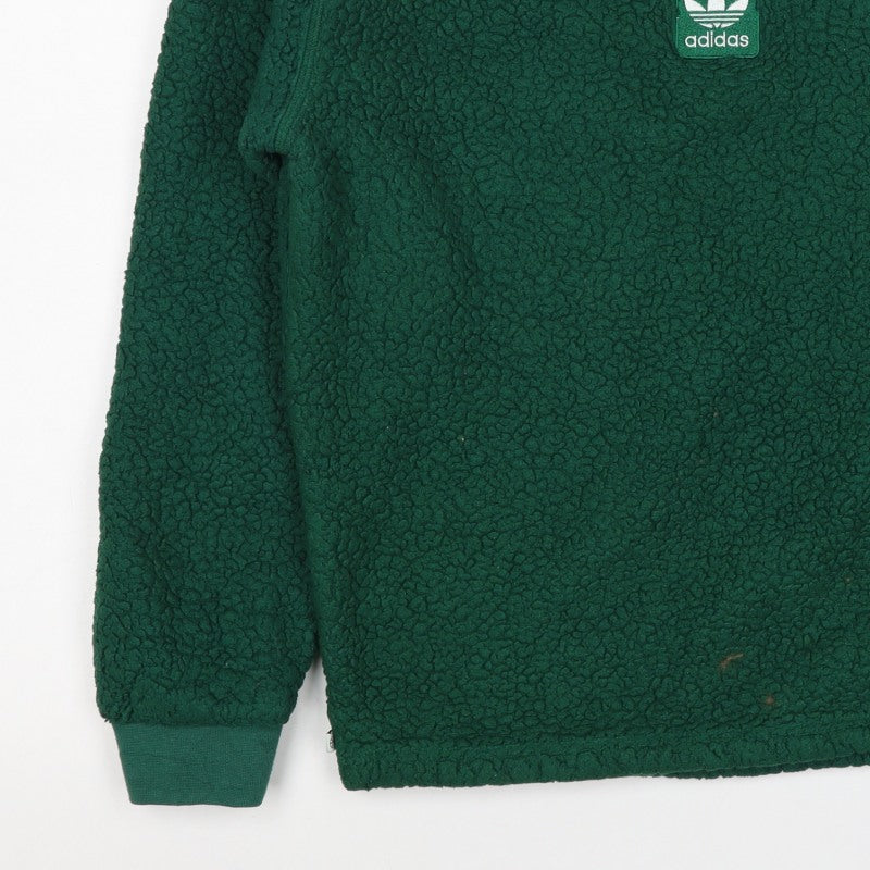 Adidas Women’s Green XS Sherpa Fleece Logo Pullover Sweatshirt