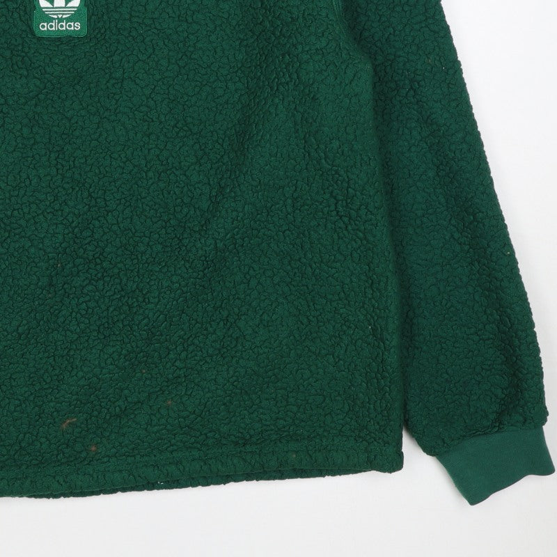 Adidas Women’s Green XS Sherpa Fleece Logo Pullover Sweatshirt