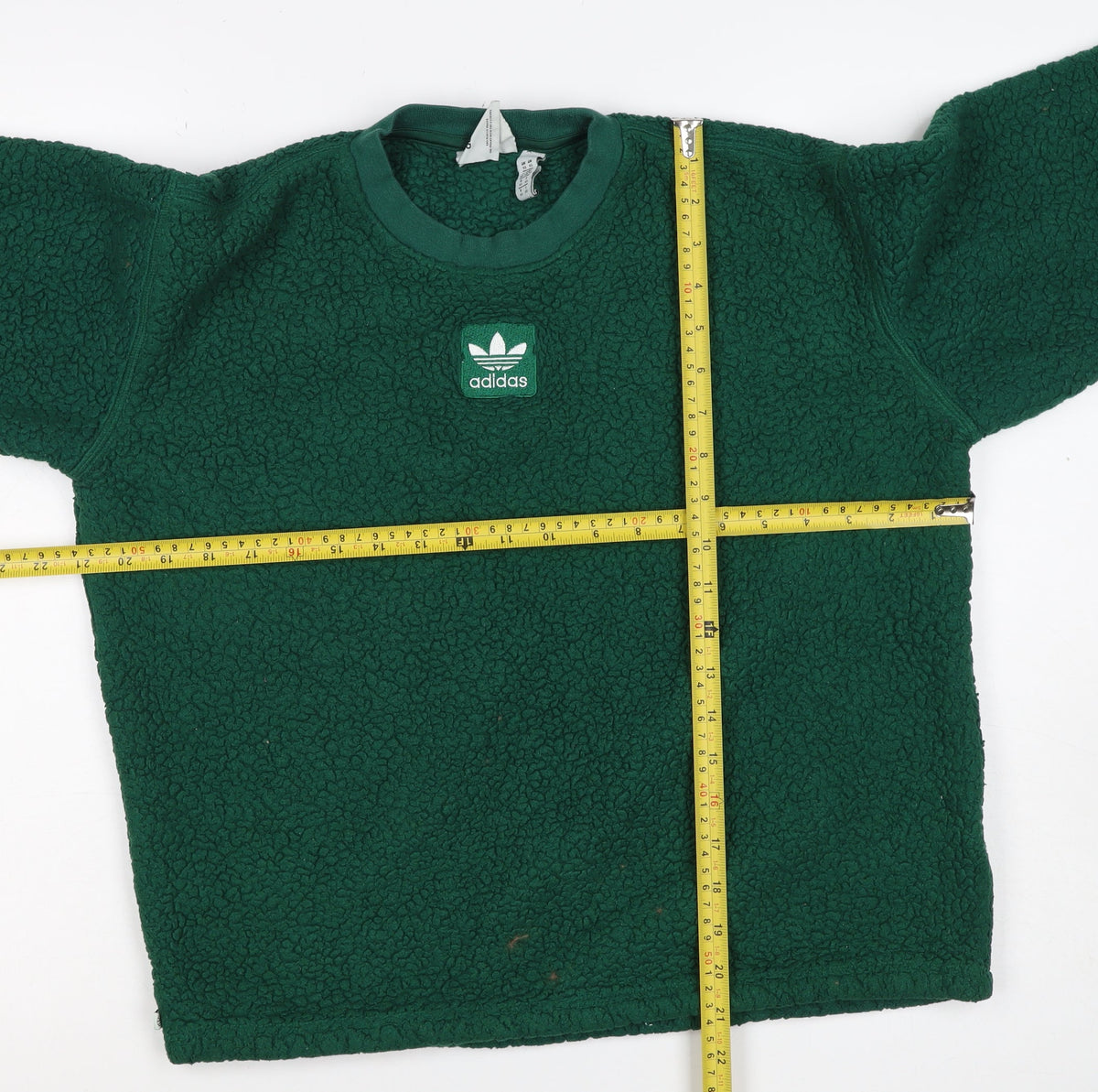 Adidas Women’s Green XS Sherpa Fleece Logo Pullover Sweatshirt