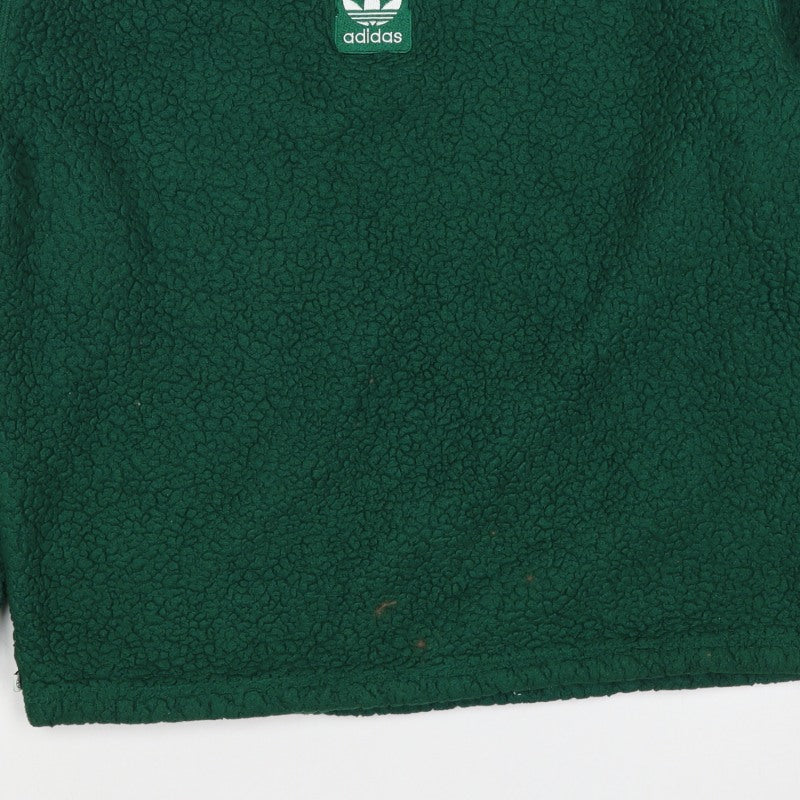 Adidas Women’s Green XS Sherpa Fleece Logo Pullover Sweatshirt