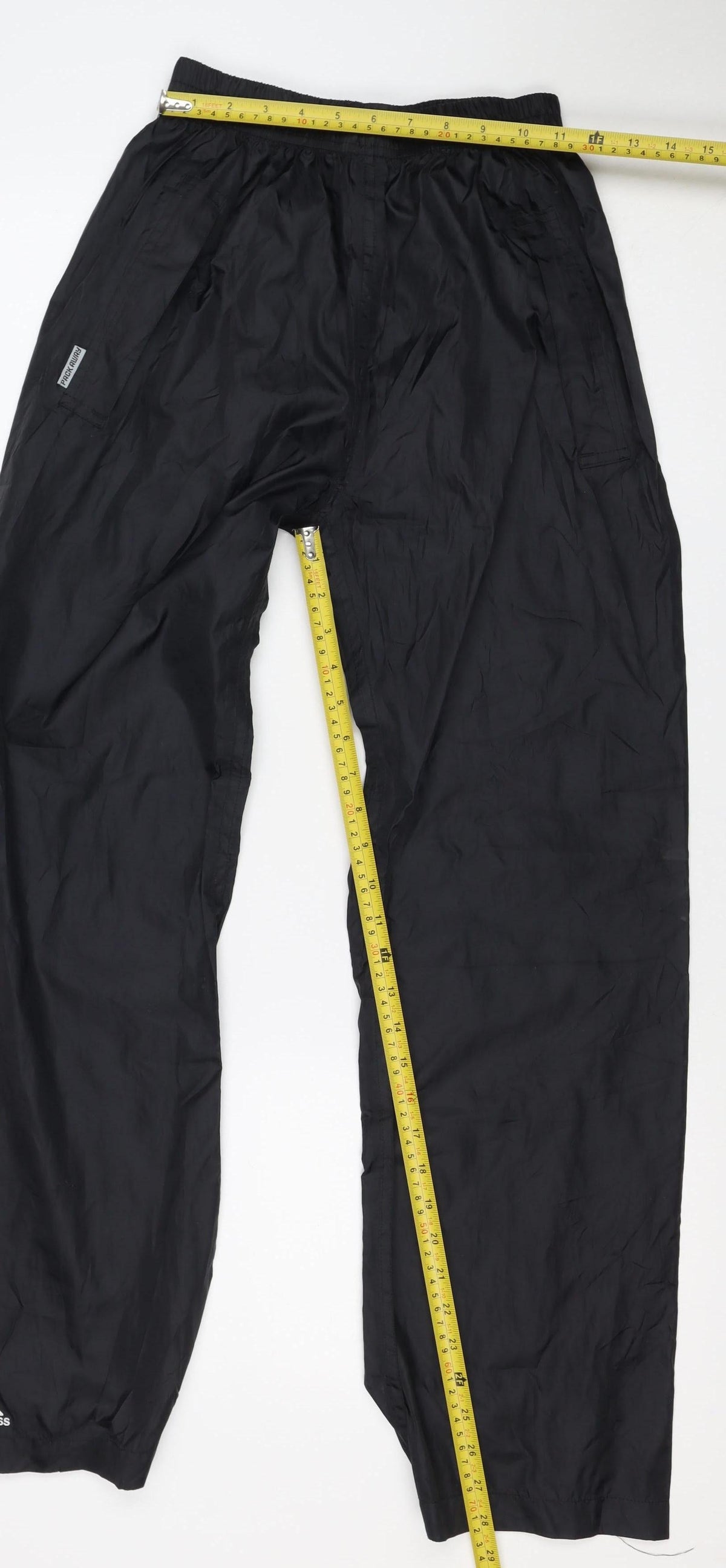 Trespass Men’s Black XXS Packaway Waterproof Rain Trousers