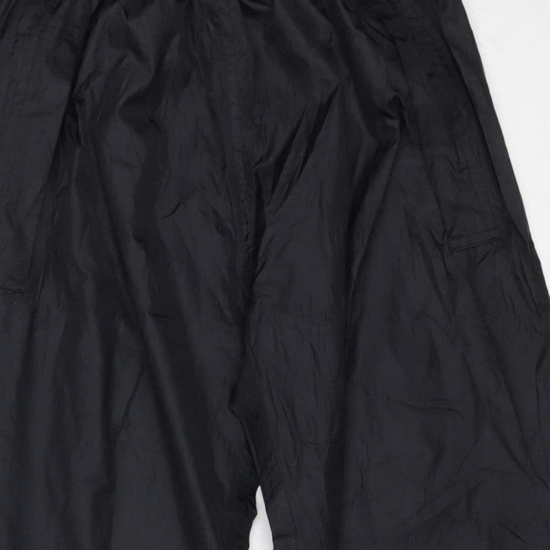 Trespass Men’s Black XXS Packaway Waterproof Rain Trousers