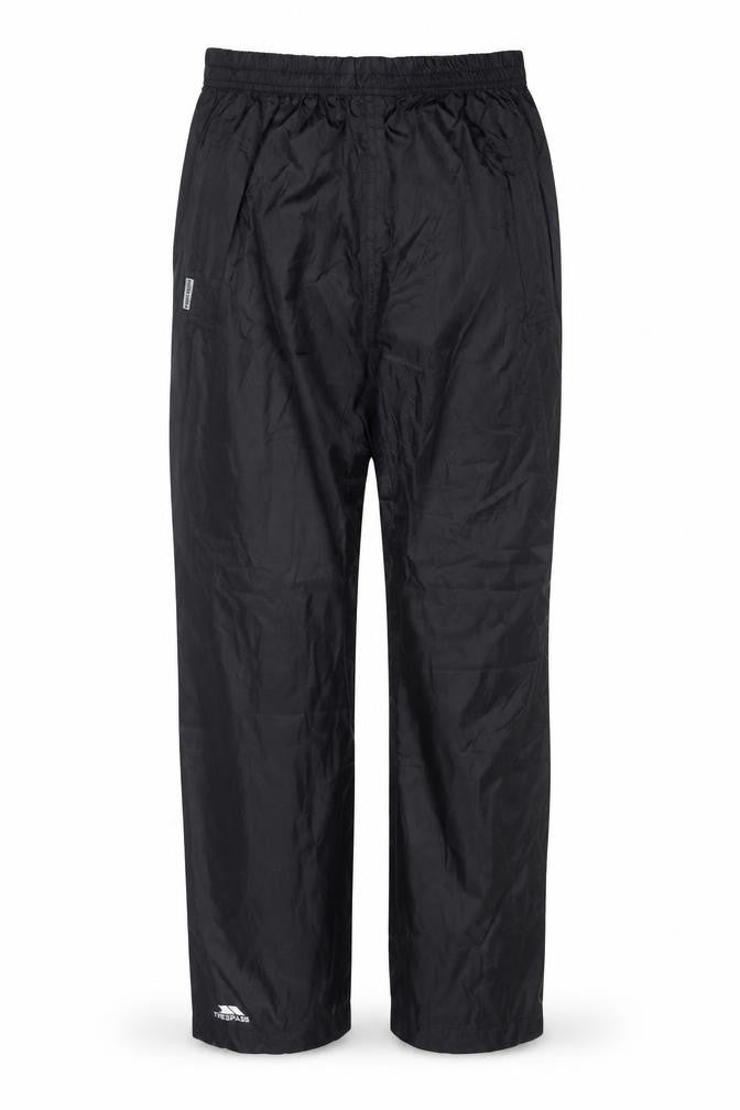 Trespass Men’s Black XXS Packaway Waterproof Rain Trousers