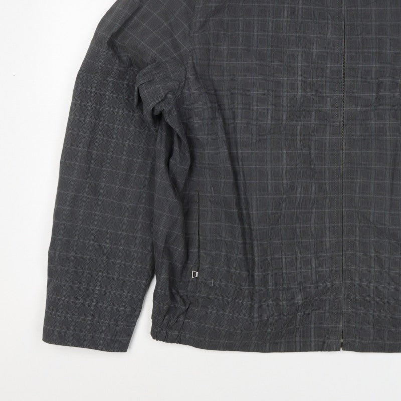 Marks and Spencer Men's Grey Check 2XL Full Zip Basic Jacket
