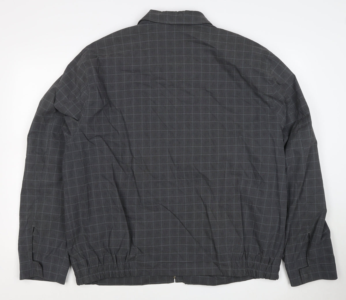 Marks and Spencer Men's Grey Check 2XL Full Zip Basic Jacket