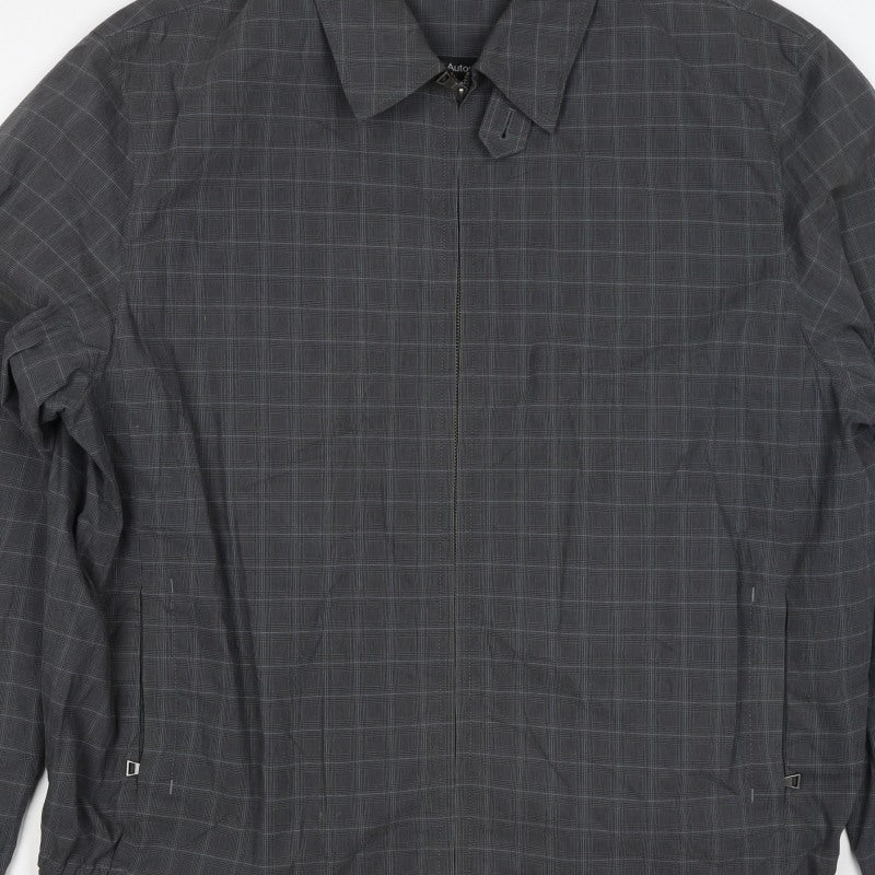 Marks and Spencer Men's Grey Check 2XL Full Zip Basic Jacket