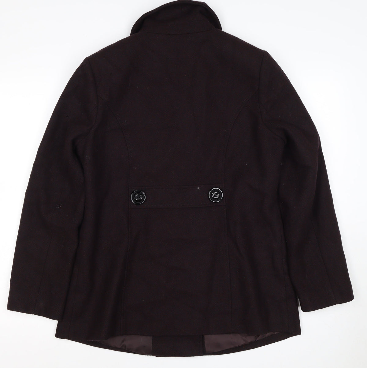Classic Women’s Brown Size 12 Wool Blend Pea Coat