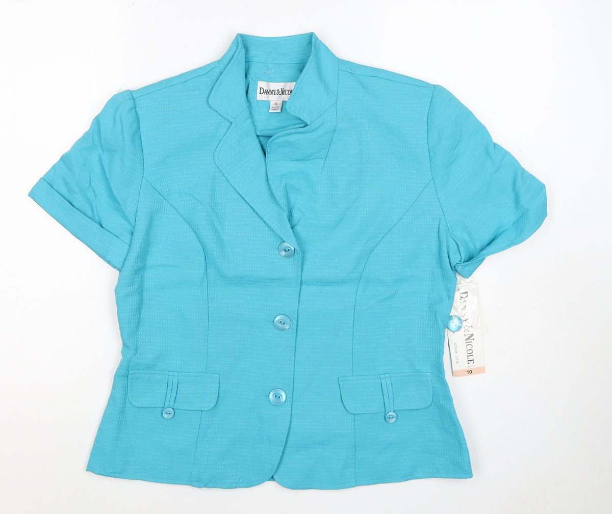Danny & Nicole Women’s Blue UK 10 Short Sleeve Tailored Blazer