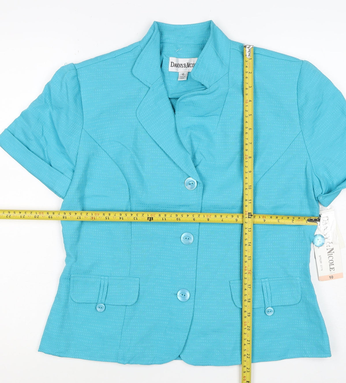 Danny & Nicole Women’s Blue UK 10 Short Sleeve Tailored Blazer