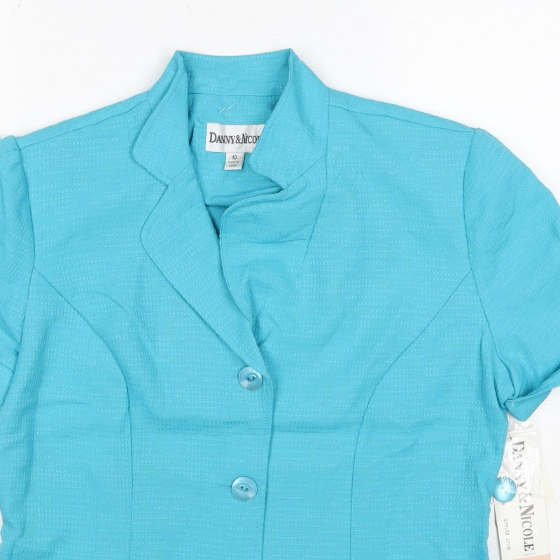 Danny & Nicole Women’s Blue UK 10 Short Sleeve Tailored Blazer