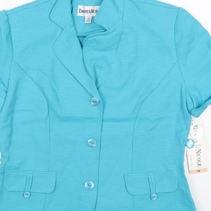 Danny & Nicole Women’s Blue UK 10 Short Sleeve Tailored Blazer