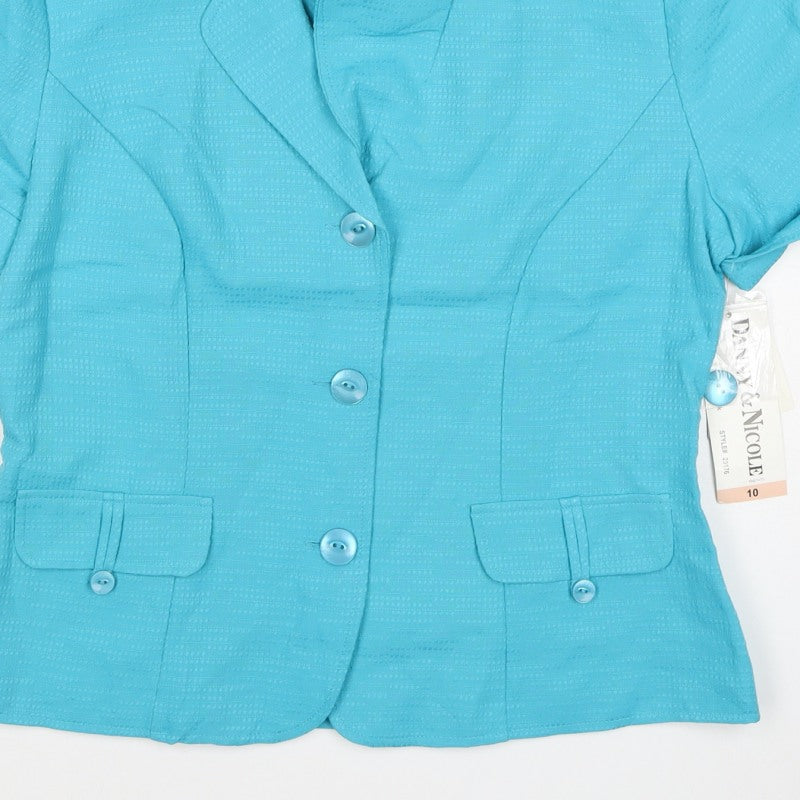 Danny & Nicole Women’s Blue UK 10 Short Sleeve Tailored Blazer