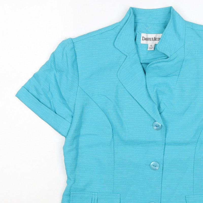 Danny & Nicole Women’s Blue UK 10 Short Sleeve Tailored Blazer