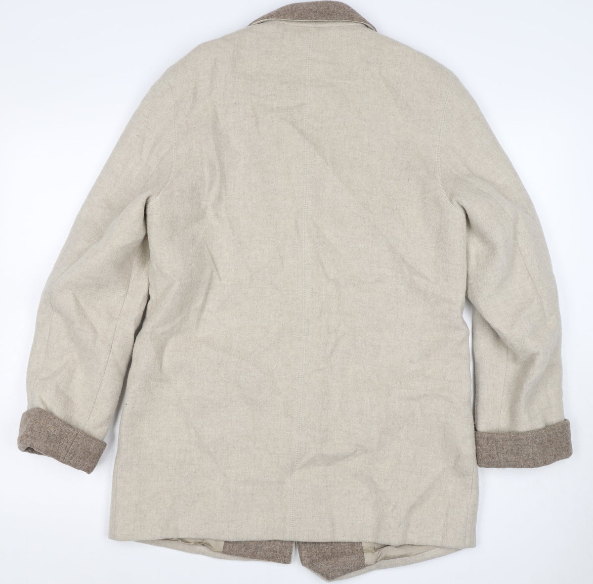 Basler Women’s Beige UK 8 Pure Wool Mid-Length Overcoat