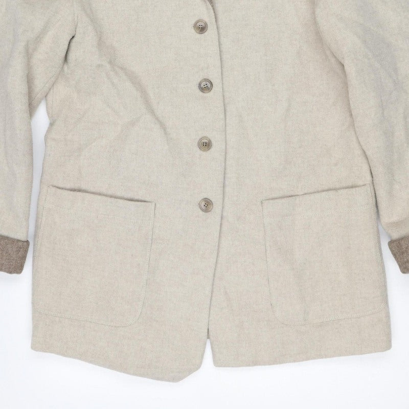 Basler Women’s Beige UK 8 Pure Wool Mid-Length Overcoat